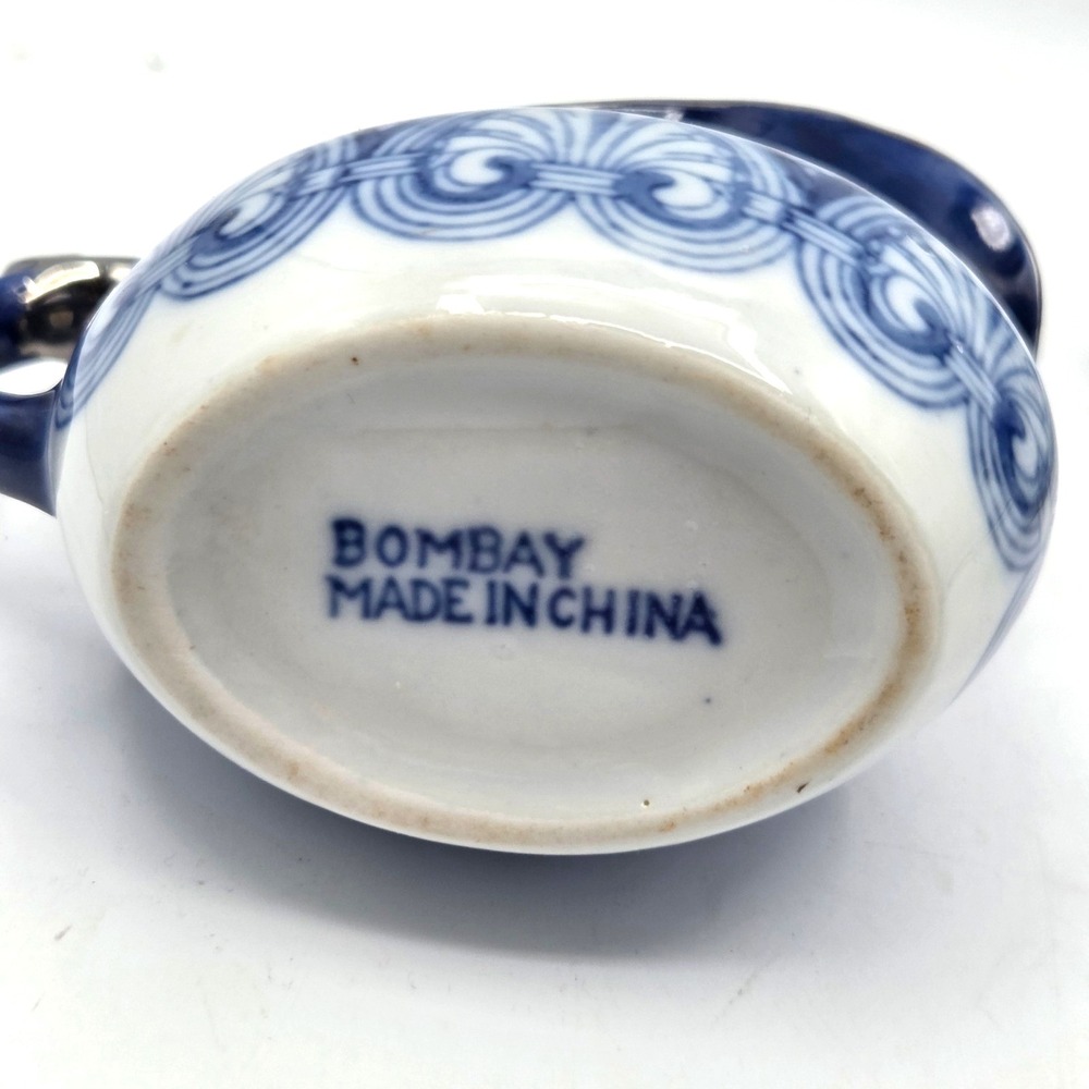 Bombay Arabesque Tile Pattern With Platinum Trim Creamer & Sugar Bowl Set - Picture 5 of 9